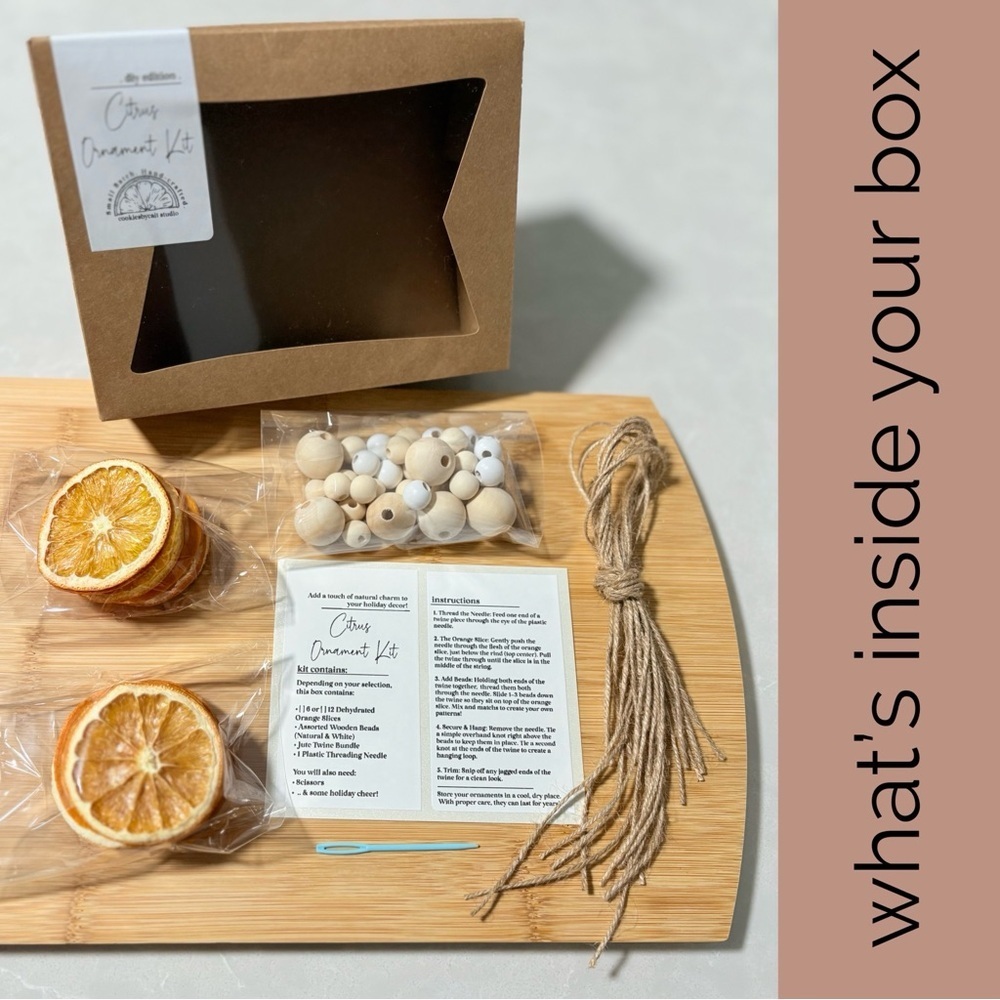 FREE Custom Label + Gift Wrap | DIY Dried Orange Ornament Kit 🍊 | 6 Count Set - Picture 5 of 16